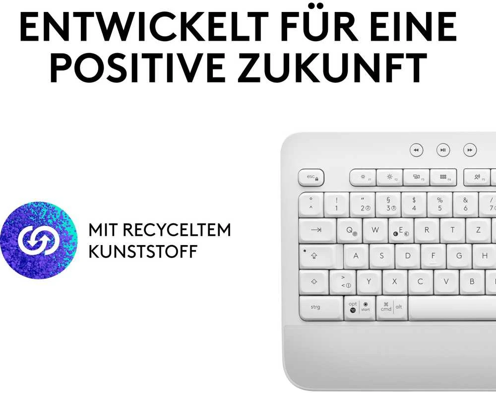 Klaviatūra Logitech Signature K650, Baltos spalvos, Vokiečių kalba (Qwertz)