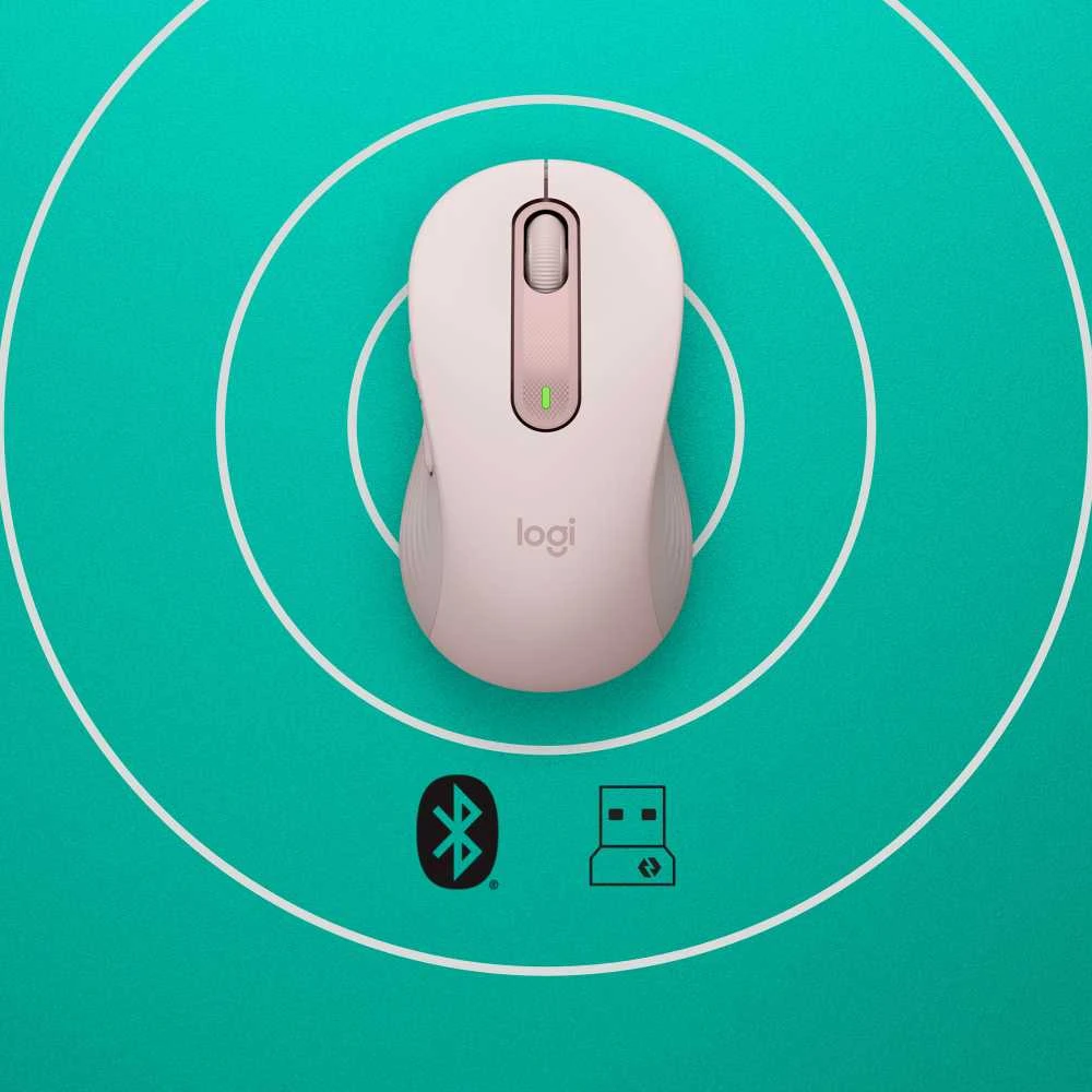 Belaidė pelė Logitech Signature M650 M, rožinė