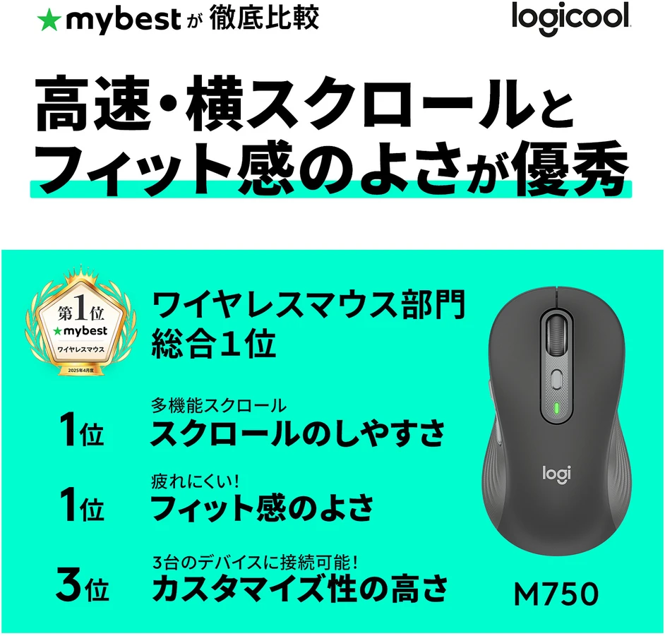 Pelė Logitech SIGNATURE PLUS M750 L belaidė