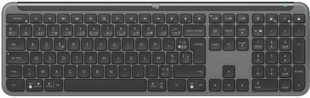 Klaviatūra Logitech SGN SLIM COMBO MK950 VERSLAS - GRAFITO - FRA - CENTRAL-419