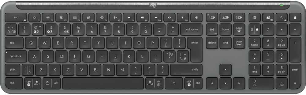 Klaviatūra ir pelė Logitech Signature Slim MK950 grafito (920-012511)