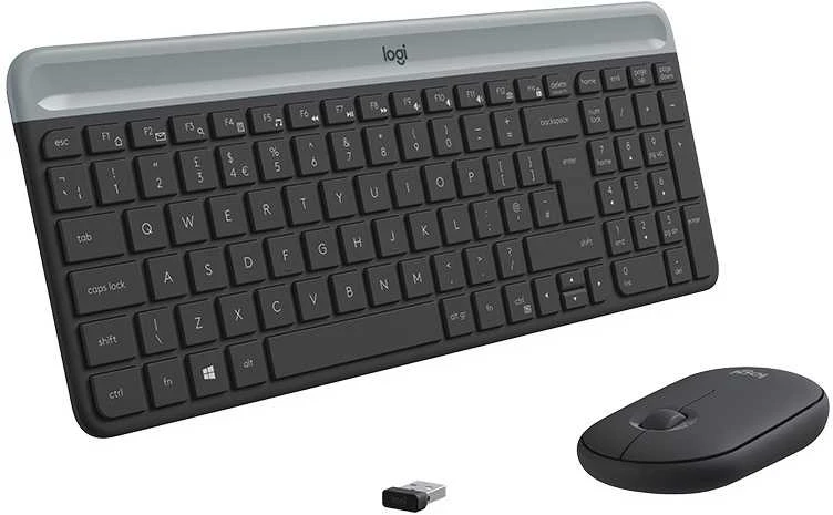 Logitech SLIM belaidė.Klaviatūra-Pelė COMBO - MK470 GRAPHITE ESP MEDITER
