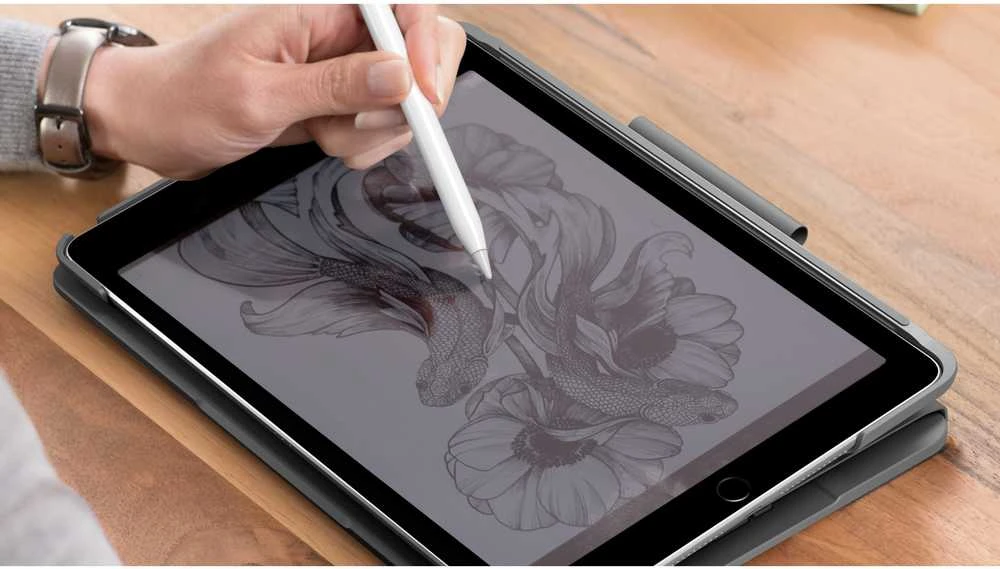 Logitech Slim Folio QWERTZ Vokiečių Grafitas „Bluetooth“