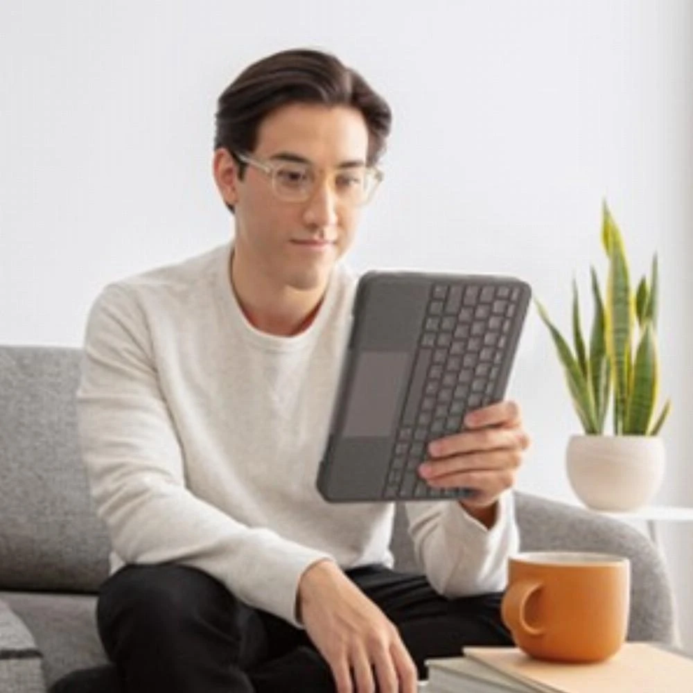 Logitech Folio Touch dėklas skirtas iPad Air 4 Gen. (Klaviatūros kalba – Vokiečių)