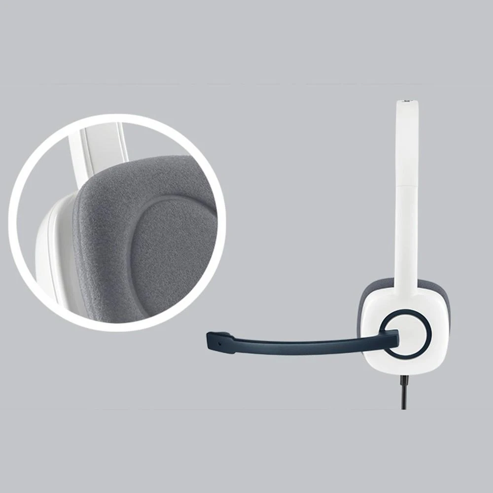 LOGITECH H150 ausinės su mikrofonu, baltos