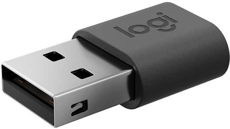 Adapteris USB Logitech 956-000169 USB-A - USB-C Pilka (956-000169)