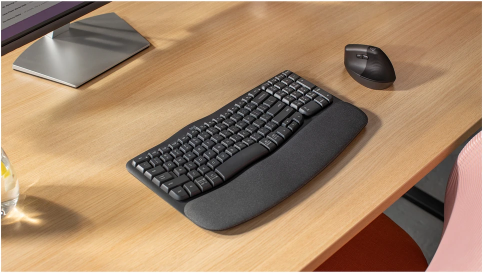 Klaviatūra Logitech WAVE KEYSERGONOMIC KB GRAPHITE - CZE-SKY 2.4GHZ/BT INTNL-973 UNIV