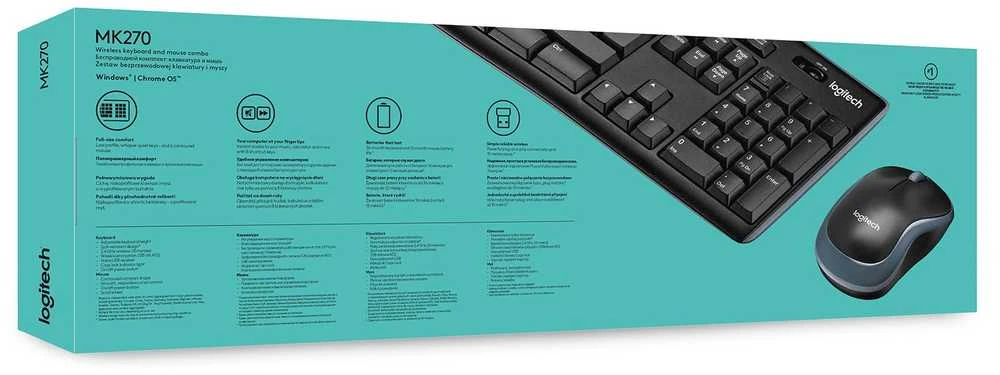 Klaviatūra Logitech WIRELESS COMBO MK270/BELGIAN LAYOUT
