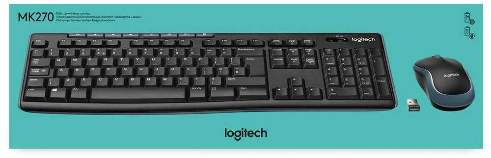 Klaviatūra Logitech WIRELESS COMBO MK270/BELGIAN LAYOUT