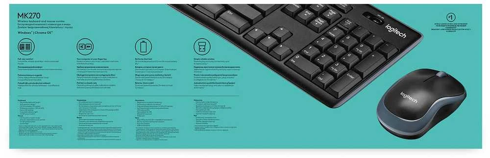 Klaviatūra Logitech WIRELESS COMBO MK270/BELGIAN LAYOUT