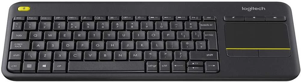 Logitech WIRELESS TOUCH Klaviatūra K400 - PLUS Juodas (CZECH)
