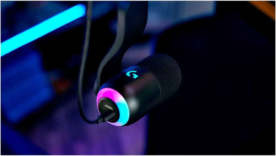 LOGITECH Yeti GX dinaminis RGB žaidimų mikrofonas su LIGHTSYNC OFF Baltas