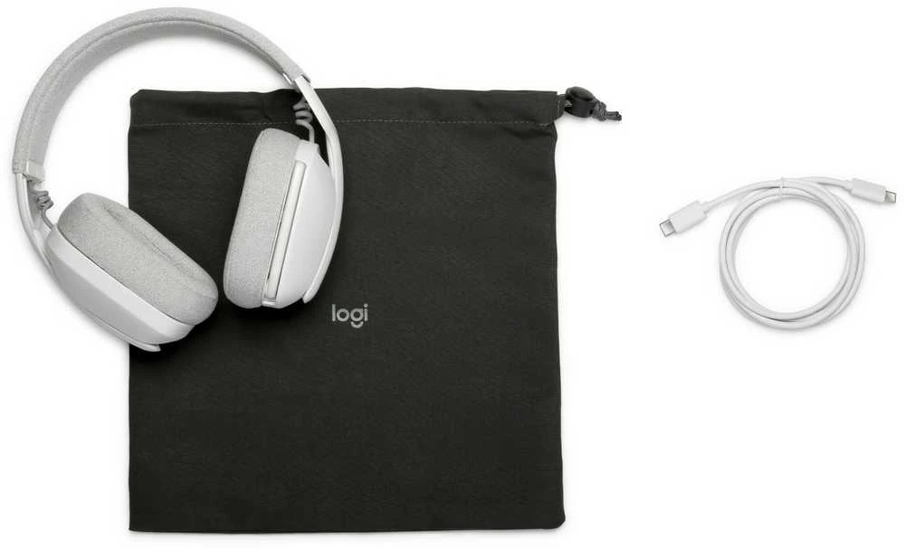 Logitech Zone Vibe 100 belaidės ausinės, Baltos