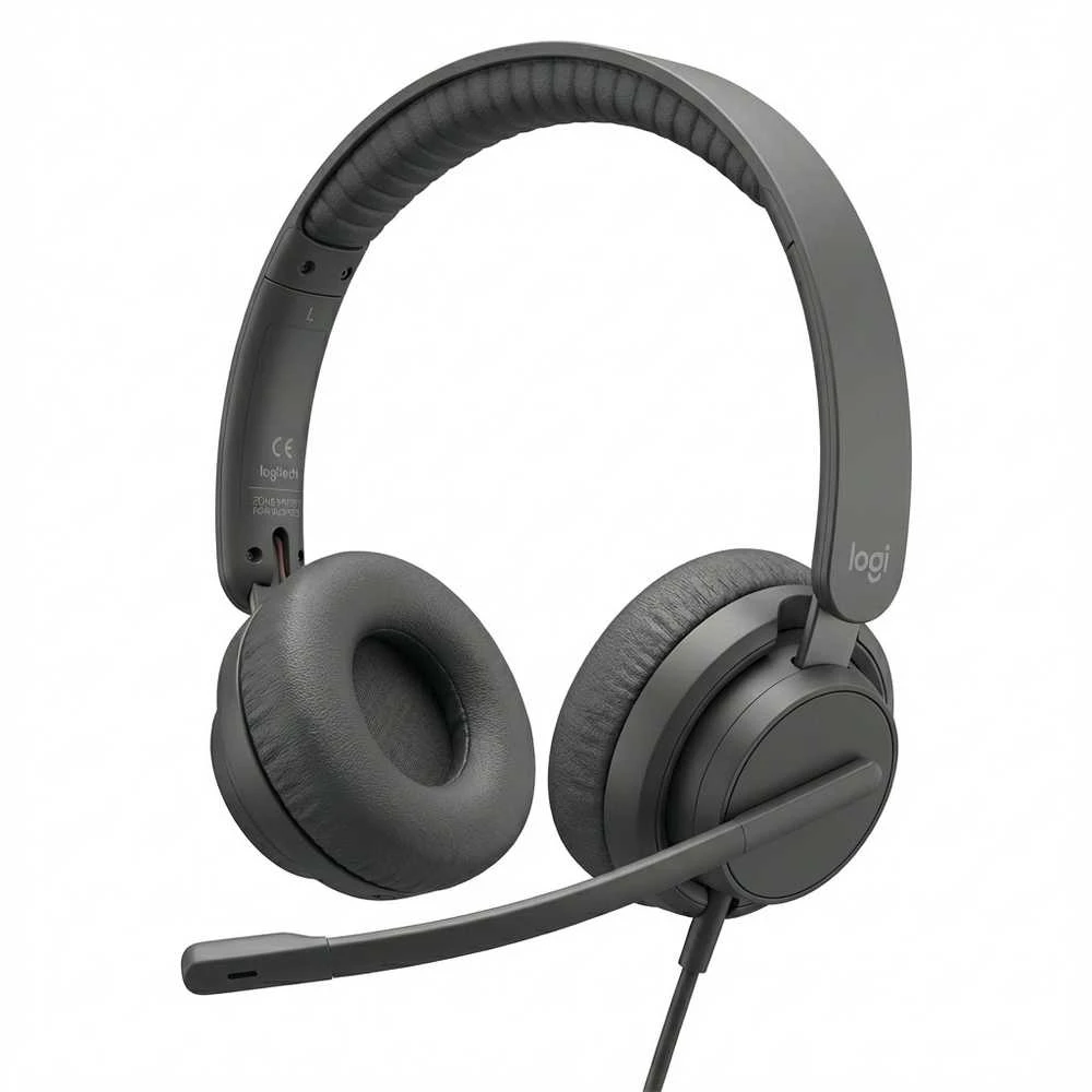 Logitech Zone Wired 2 tamsiai pilkos ausinės su mikrofonu