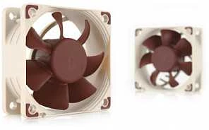 Noctua NF-A6X25 FLX kompiuterio aušinimo sistema Klasės kompiuteris Ventiliatorius 6 cm Rudas