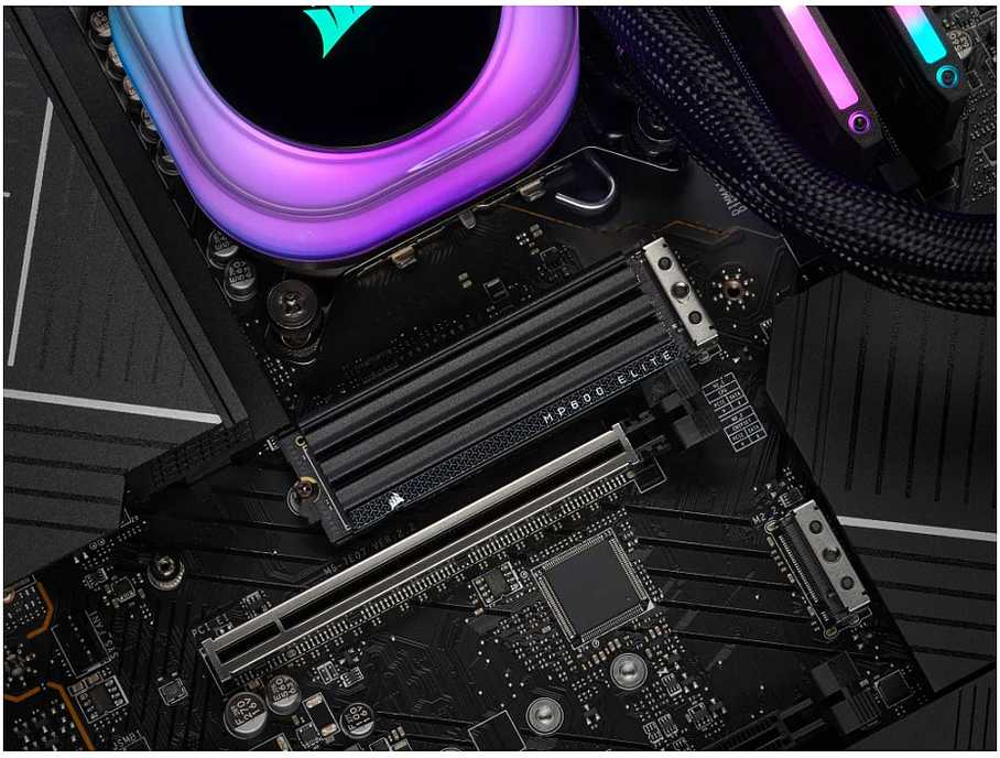 Corsair MP600 Elite NVMe SSD, PCIe 4.0 M.2 Typ 2280 - 1 TB mit Kühlkörper