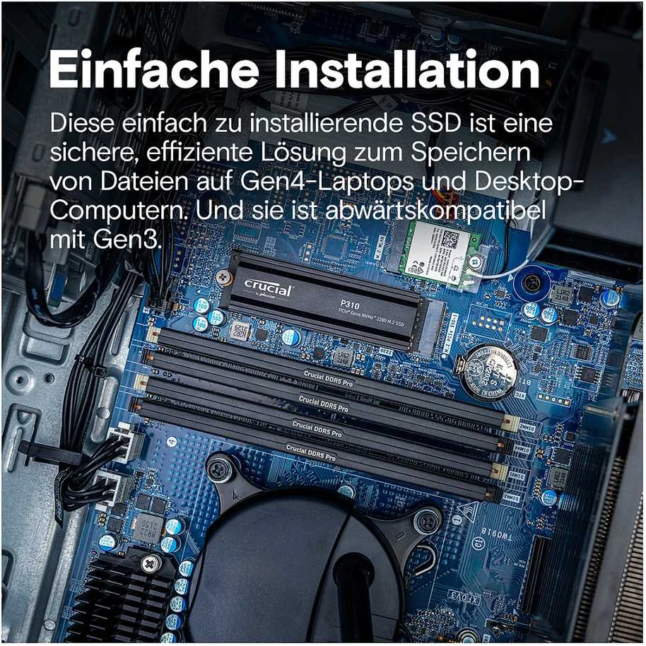 „Crucial P310 M.2 PCIe 4.0 NVMe 1 TB“ aušintuvas