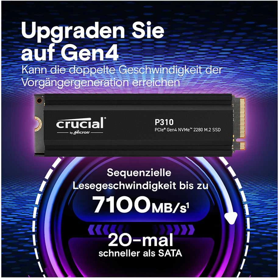 „Crucial P310 M.2 PCIe 4.0 NVMe 1 TB“ aušintuvas