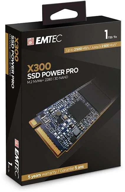 „Emtec SSD M2 NVMe PCIe 3 X300 1TB Power Pro“