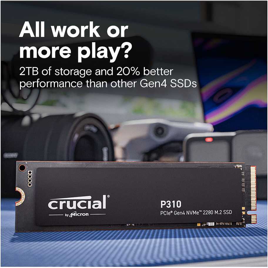 „Crucial P310“ – SSD – 1 TB – vidinis – M.2 2280 – PCIe 4.0 x4 (NVMe)