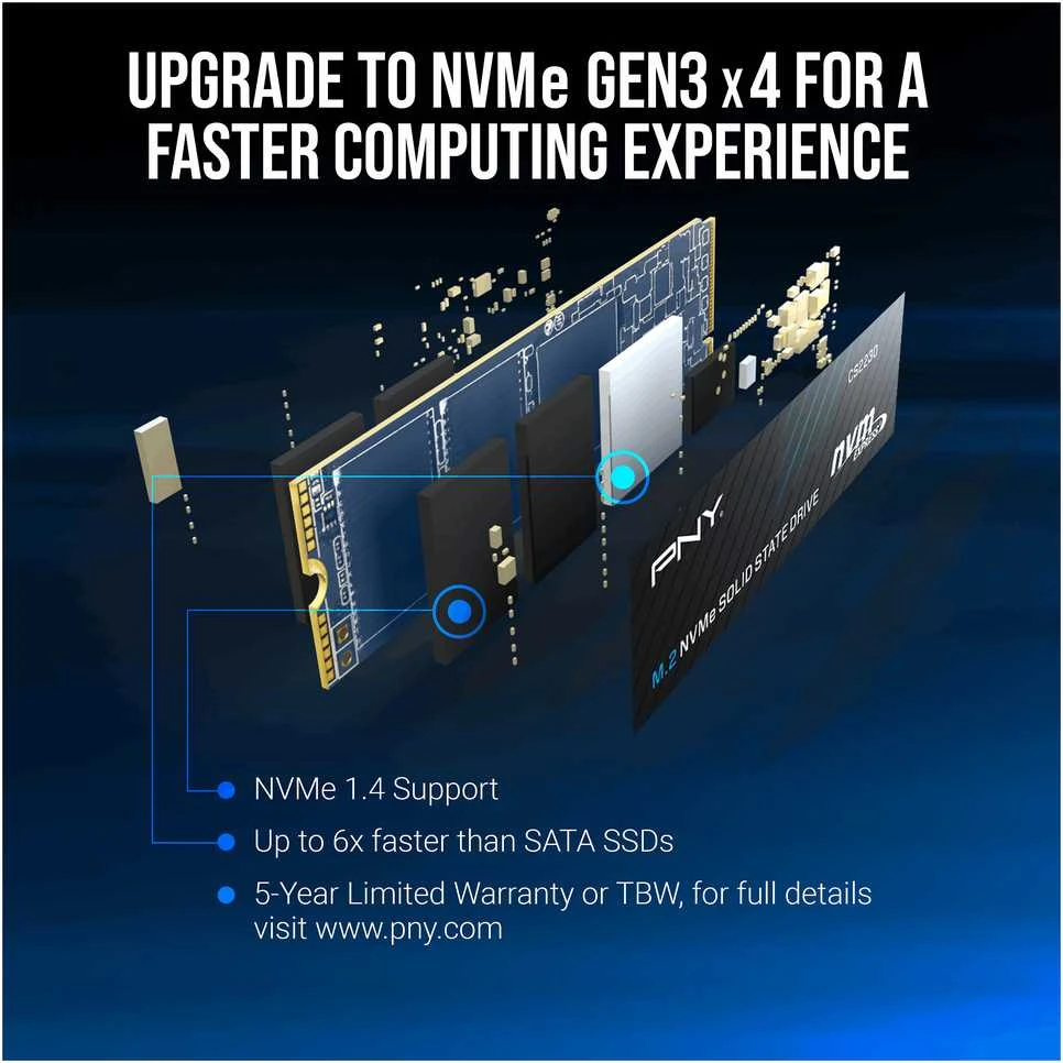 Pny Technologies PNY CS2230 M.2 1 TB PCI Express 3.0 3D NAND NVMe