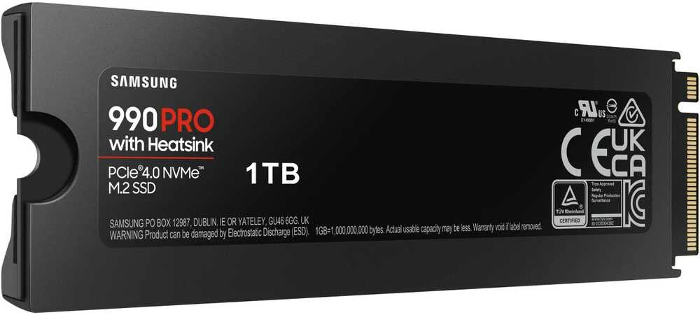 Vidinė atmintis Samsung 990 PRO with Heatsink PCIe 4.0 NVMe M.2, 1 TB, MZ-V9P1T0GW