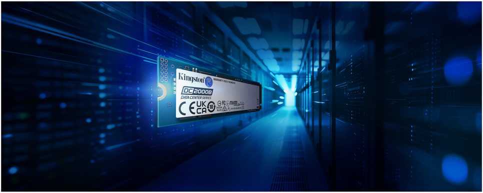 Kingston Technology 240G DC2000B PCIe 4.0 M.2 2280 Enterprise SSD (be radiatoriaus), 240 GB, M.2, 4500 MB/s
