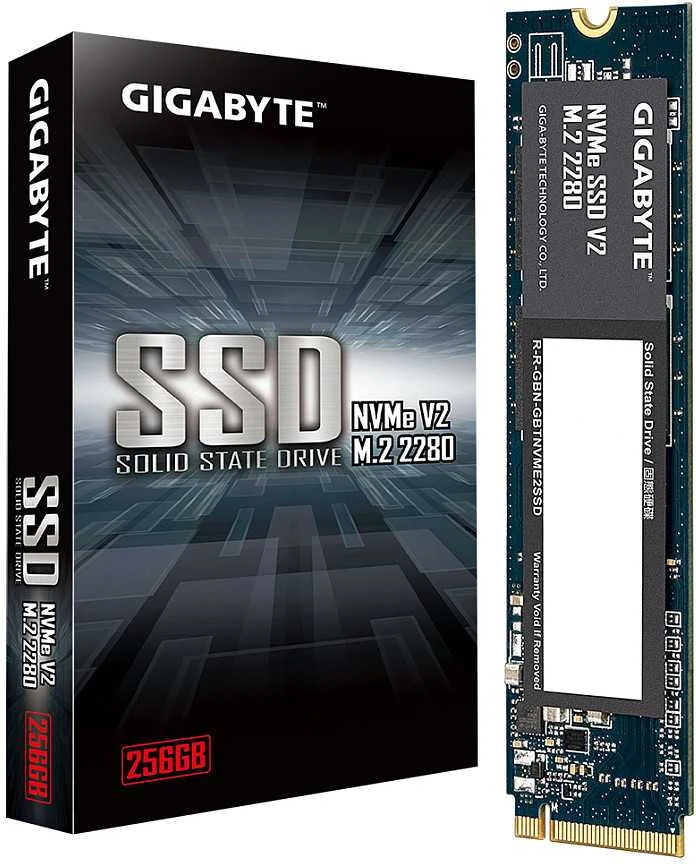 GIGABYTE NVMe SSD V2 256GB - PCIe 3.0 x4, NVMe 1.4, M.2 2280