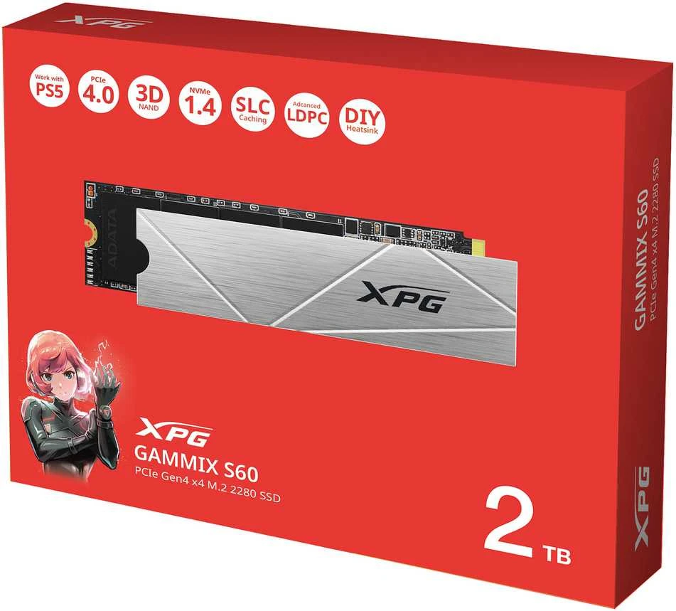 ADATA XPG GAMMIX S60 2 TB M.2 PCI Express 4.0 NVMe 3D NAND