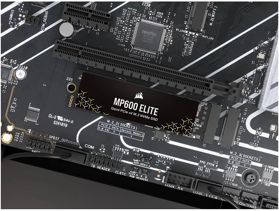 „Corsair MP600 Elite NVMe SSD“, PCIe 4.0 M.2 tipo 2280 – 2 TB