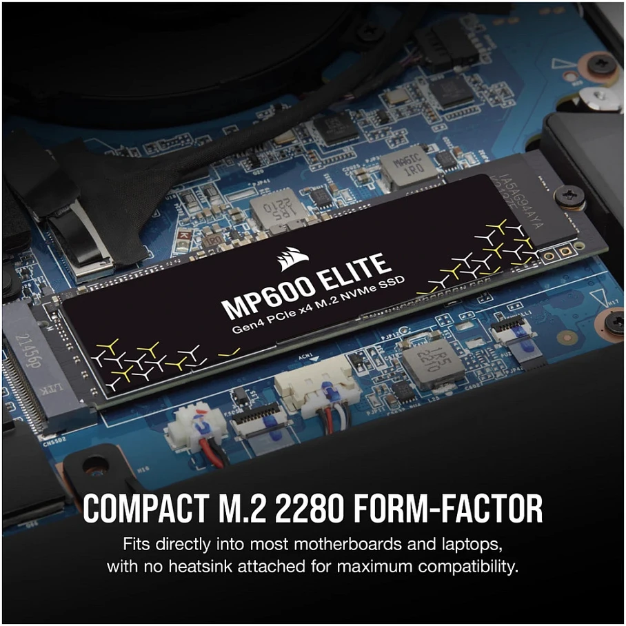 „Corsair MP600 Elite NVMe SSD“, PCIe 4.0 M.2 tipo 2280 – 2 TB