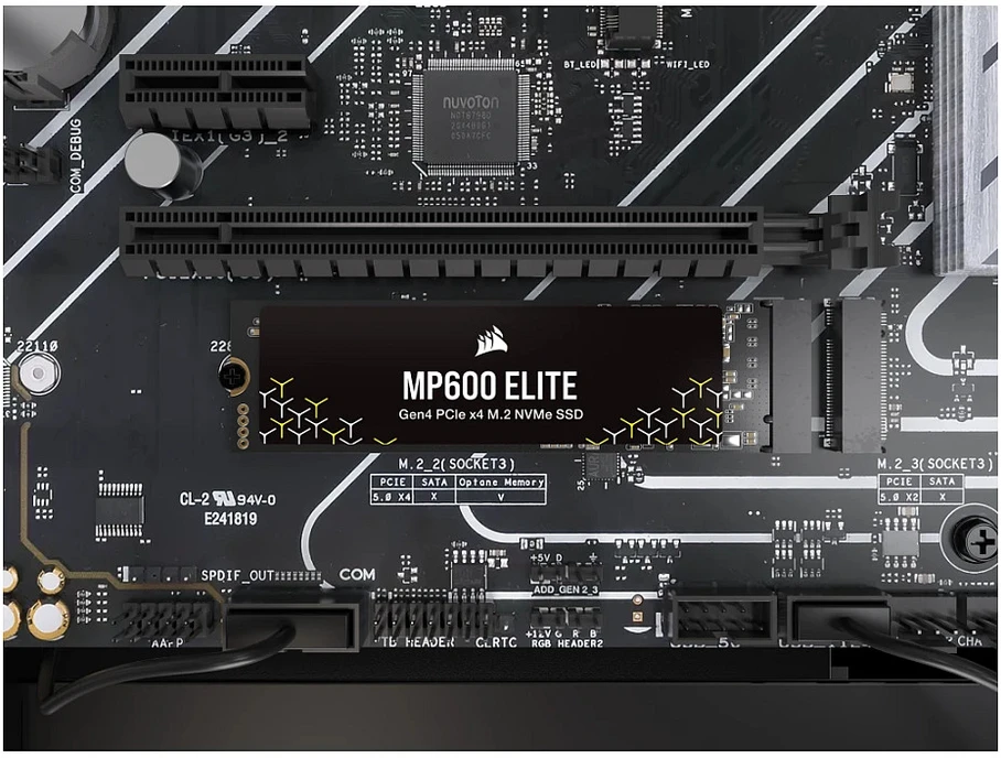„Corsair MP600 Elite NVMe SSD“, PCIe 4.0 M.2 tipo 2280 – 2 TB
