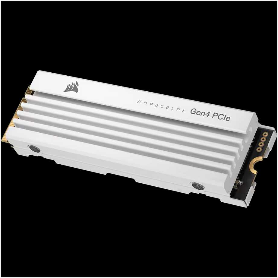 Corsair MP600 Pro LPX NVMe SSD, PCIe 4.0 M.2 Typ 2280 – 2 TB – baltas