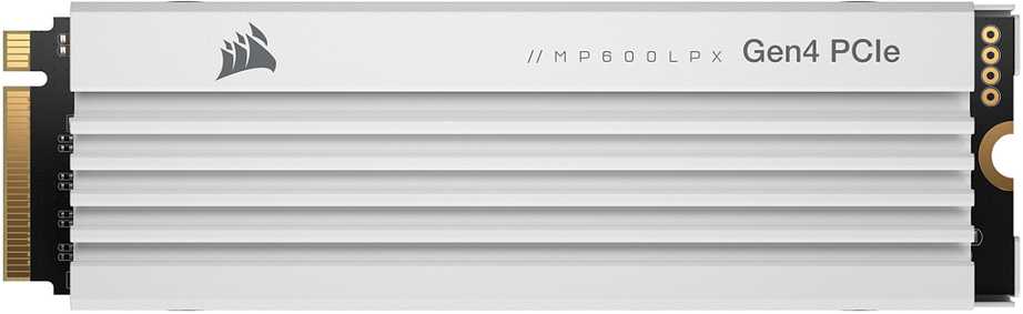 Corsair MP600 Pro LPX NVMe SSD, PCIe 4.0 M.2 Typ 2280 – 2 TB – baltas