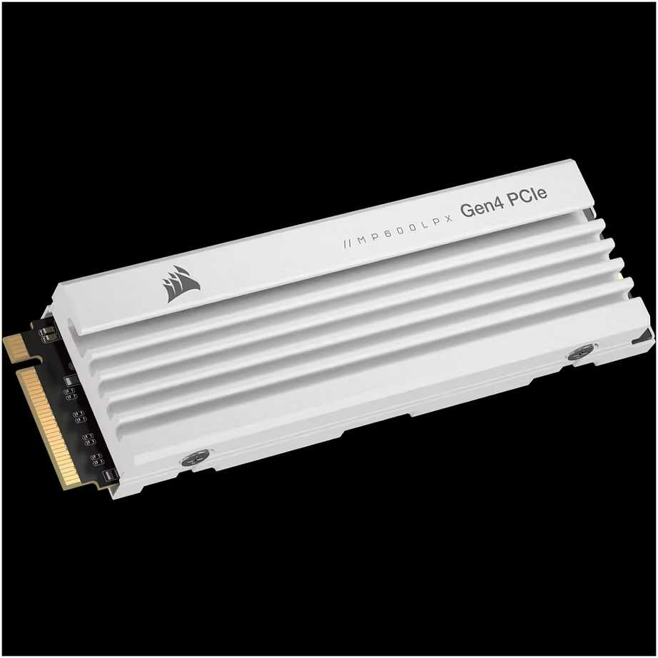 Corsair MP600 Pro LPX NVMe SSD, PCIe 4.0 M.2 Typ 2280 – 2 TB – baltas