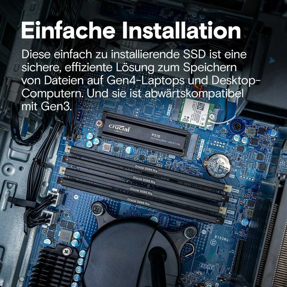 „Crucial P310 M.2 PCIe 4.0 NVMe 2TB“ aušintuvas