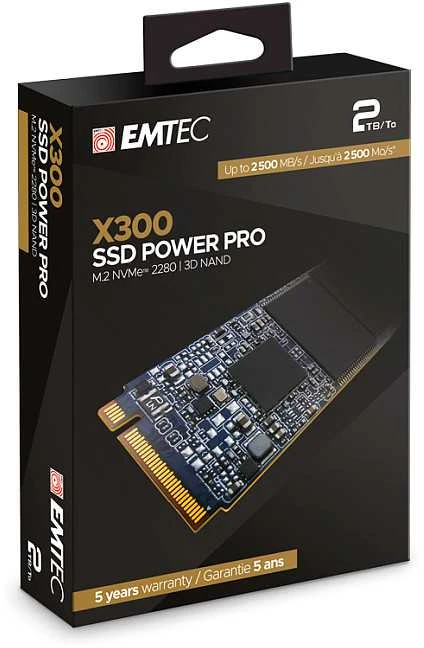 „Emtec SSD M2 NVMe PCIe 3 X300 2TB Power Pro“