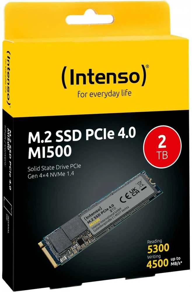 M.2 2TB „Intenso MI500 NVMe PCIe 4.0 x 4“ diskas