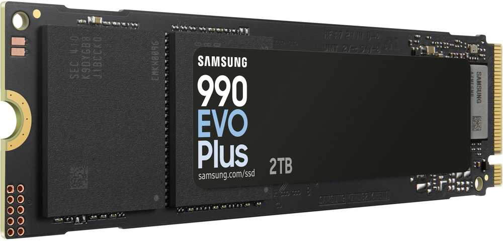 Samsung SSD | 990 EVO Plus | 2000 GB | SSD form factor M.2 2280 | Solid-state drive sąsaja NVMe | Skaitymo greitis 7250 MB/s | Rašymo greitis 6300 MB/s