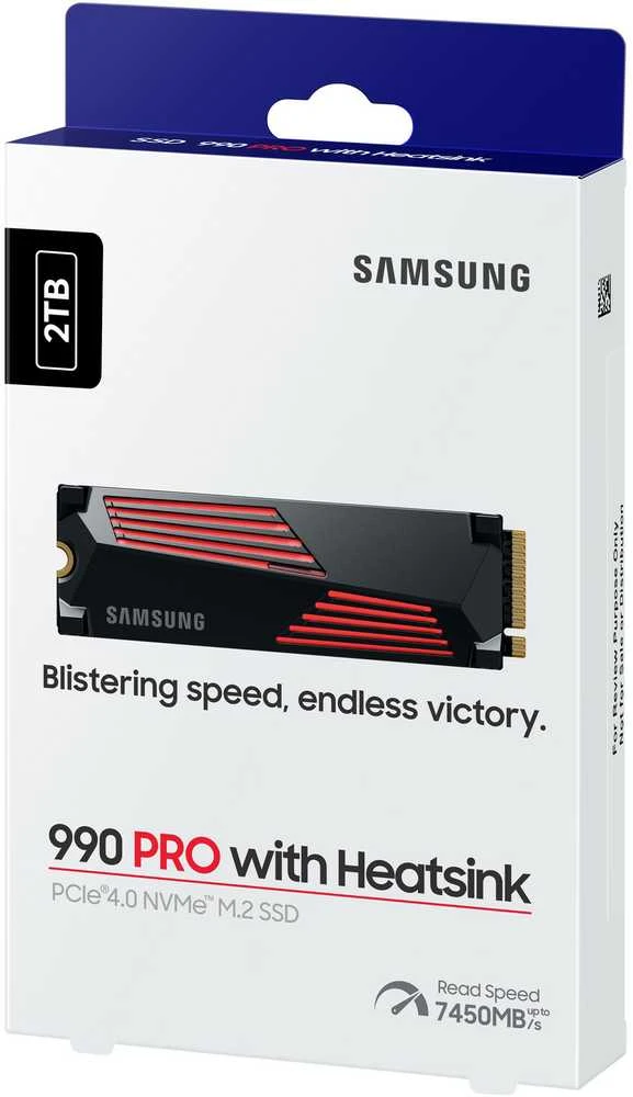 Vidinė atmintis Samsung 990 PRO with Heatsink PCIe 4.0 NVMe M.2, 2 TB, MZ-V9P2T0GW