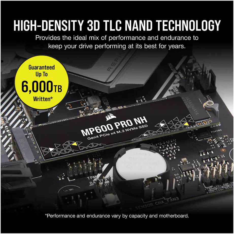 M.2 4TB CORSAIR PCI-E NVMe Gen4 MP600 PRO NH mažmeninė prekyba