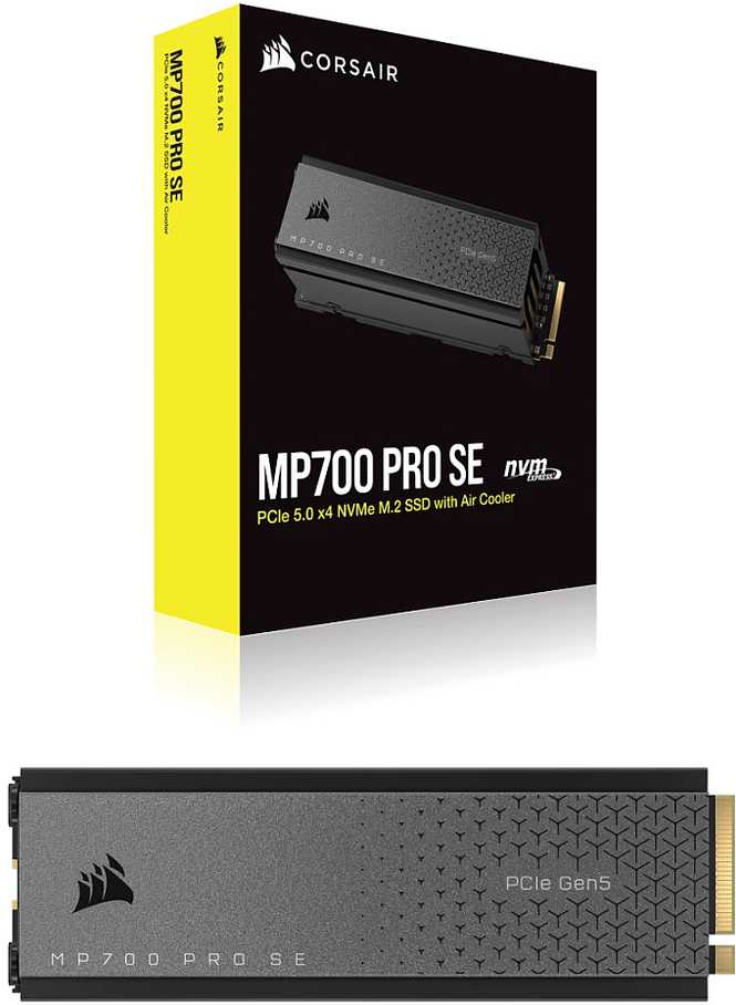 Corsair MP700 PRO SE mit Luftkühler 4 TB (PCIe 5.0 x4 NVMe 2.0, M.2 2280)