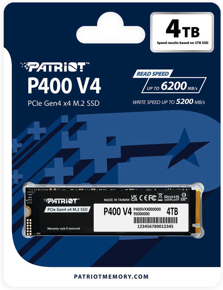 Patriot P400 V4 PCIe4 NVMe 2TB