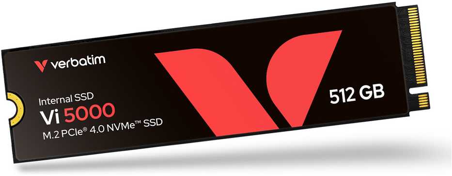 SSD vidinis Verbatim Vi5000 M.2, 31825, 512 GB, juodas, 5000 MB/s-R, NVMe, 2500 MB/s-W