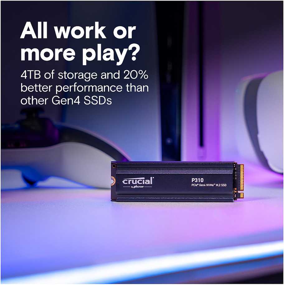 „Crucial P310 M.2 PCIe 4.0 NVMe 4TB“ aušintuvas