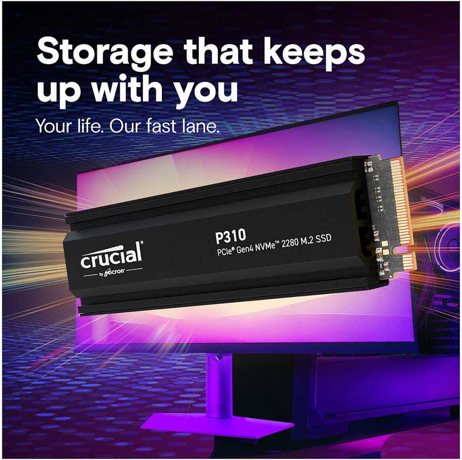 „Crucial P310 M.2 PCIe 4.0 NVMe 4TB“ aušintuvas