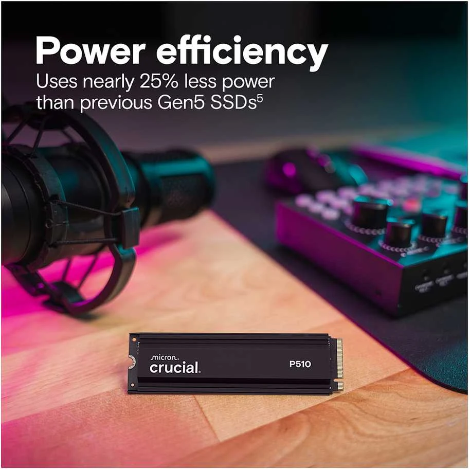 „Crucial P510 M.2 PCIe 5.0 NVMe 2TB“ aušintuvas