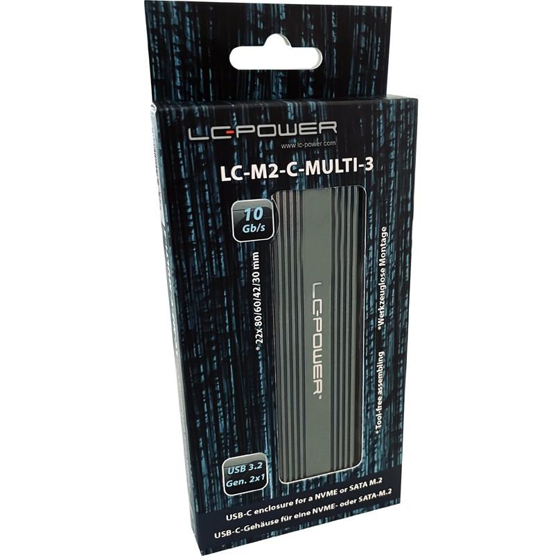 M.2 LC-M2-C-MULTI-3 LC-Power USB3.2 M.2 SSD plokštė (NVMe ir SATA)