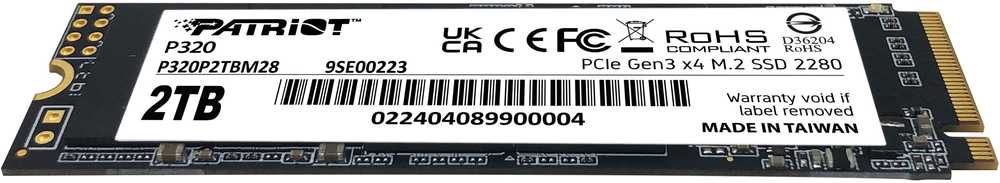 PATRIOT P320 2TB M.2 2280 PCIE SSD