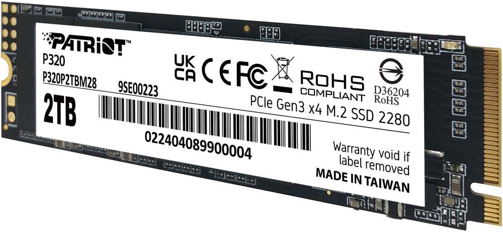 PATRIOT P320 2TB M.2 2280 PCIE SSD